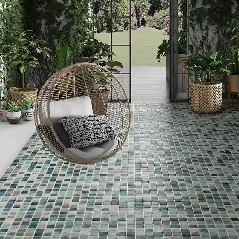 Une terrasse en mosaïque pour de l´originalité