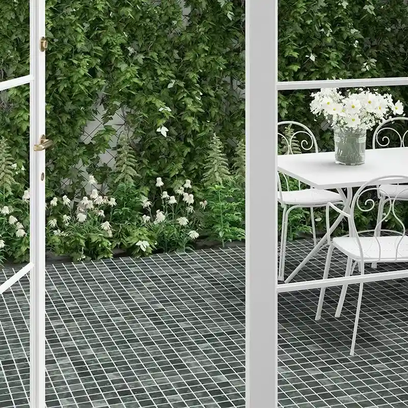 Atmosphère naturelle avec de la mosaïque pour terrasse extérieure