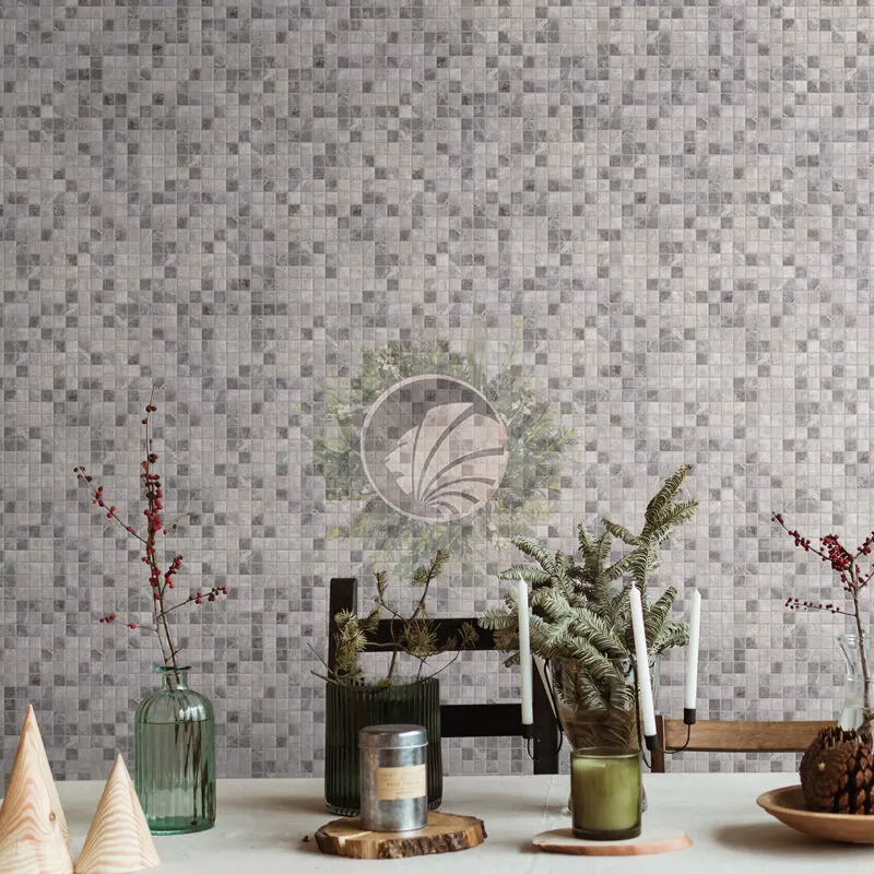 Une mosaïque de carrelage gris pour un design moderne