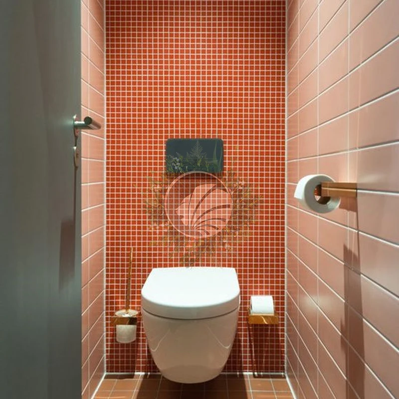 Une touche de fantaisie avec le carrelage mosaïque orange