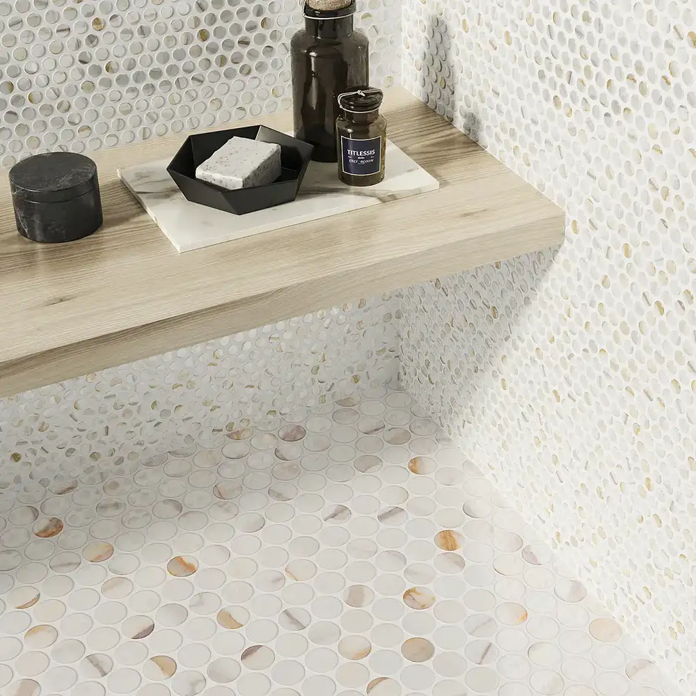 Ambiance mosaique dans une salle de bain