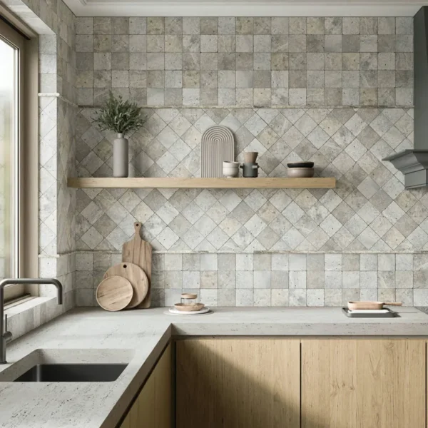 Style moderne avec de la mosaïque naturelle